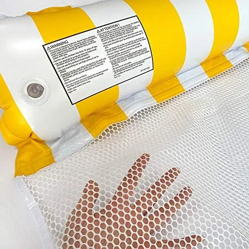 Miniatura 7 de Paquete de 4 flotadores inflables para piscina, hamaca de agua de tamaño adulto, silla de malla flotante 4 en 1 para adultos para vacaciones