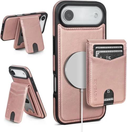 Miniatura 108 de SkyEagle Magsafe - Funda magnética 2 en 1 desmontable para iPhone 11 Pro Max con tarjetero, para mujeres y hombres, piel sintética con bloqueo RFID