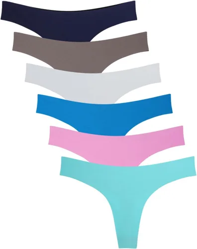 Miniatura 15 de Wealurre Tanga de microfibra de cintura baja para mujer sin costuras invisible