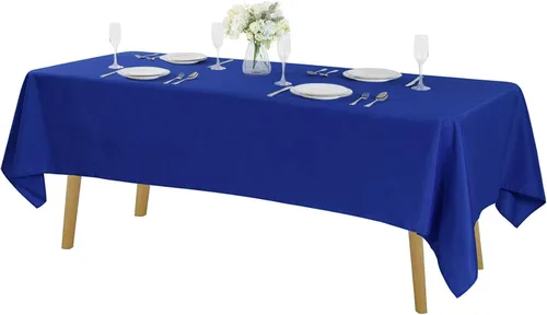 Miniatura 58 de Cupuamon - Mantel rectangular de 60 x 84 pulgadas, tela de poliéster lavable para decoración de bodas, fiestas, cenas y banquetes