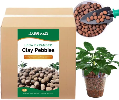 Miniatura 9 de Jabrand 2LB de piedras de arcilla LECA para plantas, piedras de arcilla expandida orgánica de 4mm-16mm para suministros de hidroponía, acuaponía