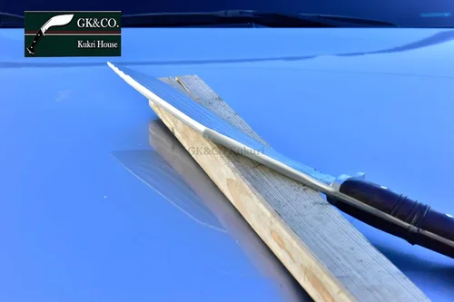 Miniatura 6 de GK&CO. Kukri House Auténtico Kukri/Khukuri 14.5" Hoja 5" Chirra (5 Fuller) Gorkha Bloqueador de cuchillos Mango de palisandro-GK - Hecho a mano