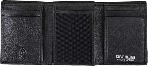Miniatura 7 de Steve Madden Billetera triple RFID para hombre con ventana de identificación