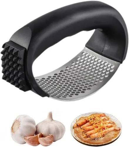 Prensa de ajo de acero inoxidable, nuevo balancín de prensa de ajo, utensilios de cocina para el hogar, trituradora de ajo manual portátil para 1