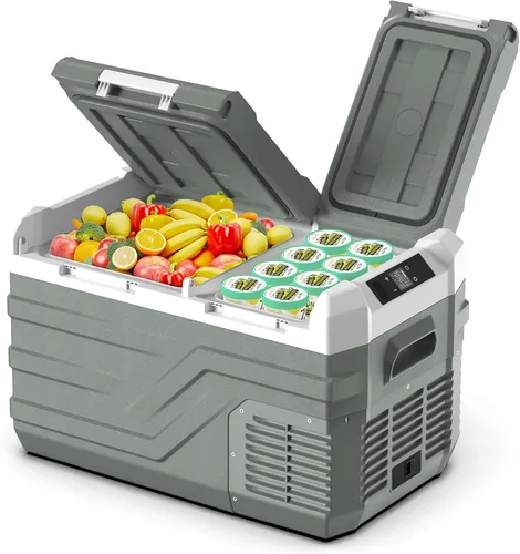 Alpicool Refrigerador de 12 Voltios Portátil Refrigerador Portátil para Automóvil 25 Cuartos Nevera para Automóvil Portátil 12V Refrigerador