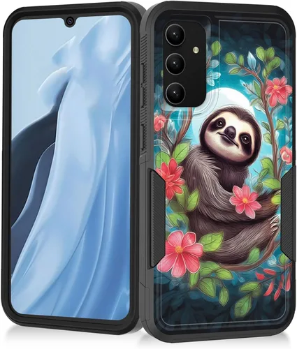 Miniatura 17 de Funda para Galaxy A14 5G, resistente de doble capa híbrida de policarbonato duro, goma suave, a prueba de golpes, funda protectora resistente