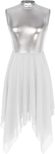 Miniatura 3 de iiniim Vestido de baile litúrgico de alabanza litúrgica sin mangas con dobladillo asimétrico para mujer