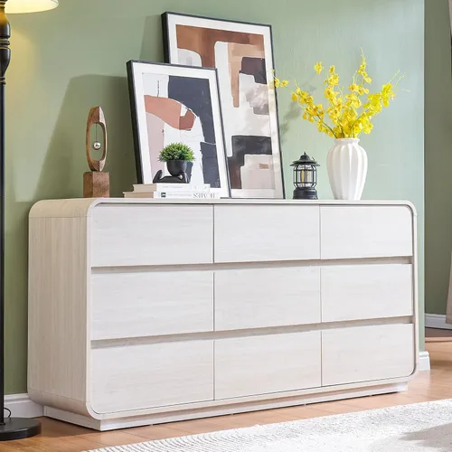 Miniatura 13 de Standifurno Cómoda de 29.5'' de Ancho para Clóset, Cajones Negros con Diseño Curvo, Cajonera con 5 Cajones, Cajón Vertical con Amplio