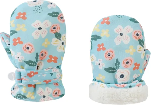 Miniatura 24 de Urban Virgin Guantes de invierno para bebés y niños pequeños, con forro polar, cálidos, impermeables, guantes de nieve para niños y niñas
