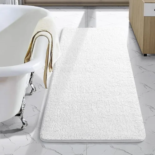 Miniatura 61 de LOCHAS Alfombra de Baño de Lujo Lanuda Tapete de Baño 24 x 17 Pulgadas, Alfombras de Baño Lavables Antideslizantes para Baño y Ducha, Alfombras
