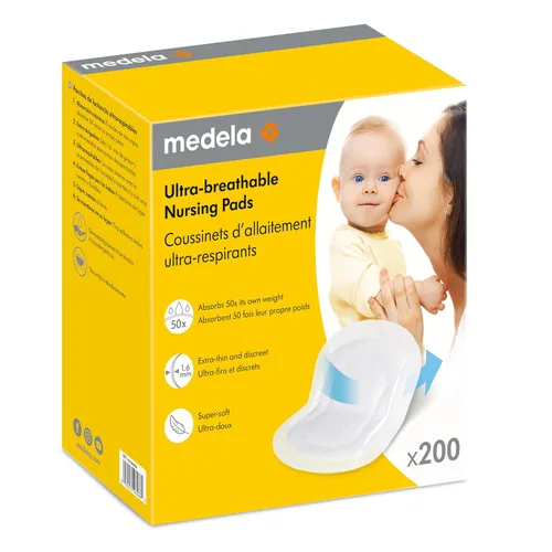 Miniatura 6 de Medela Safe & Dry - Almohadillas lavables para lactancia, 4 almohadillas para el pecho para la lactancia materna, ultraabsorbentes, reutilizables