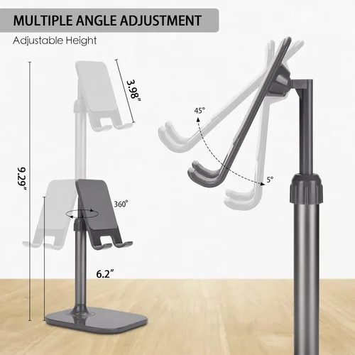 Miniatura 3 de Doboli Soporte para Teléfono Celular, Soporte para Teléfono de Escritorio, Soporte para Teléfono Compatible con iPhone y Todos los Teléfonos Móviles