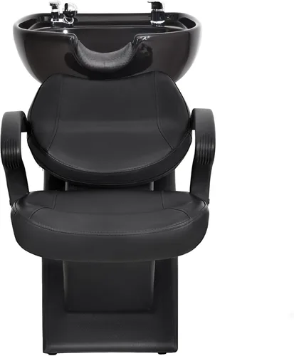 Miniatura 7 de BarberPub Juego de sillas y tazones de cerámica para champú y tazón, silla de estación de champú para salón de belleza, spa, salón en casa, barbería