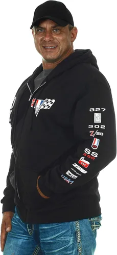 Miniatura 5 de JH DESIGN GROUP Sudaderas con capucha Chevy Camaro para hombre con cremallera y sin botones 4 estilos