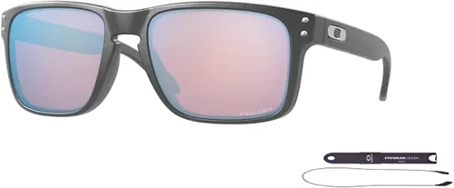 Oakley Holbrook OO9102 - Gafas de sol para hombre + correa de paquete + paquete con kit de gafas iWear de diseñador, Claro