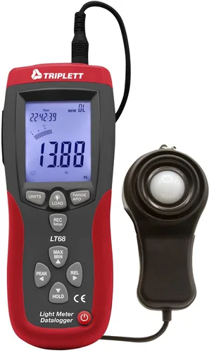 Miniatura 8 de Triplett LT65 Medidor de Iluminancia/Luz Digital hasta 400,000 Lux / 40,000 Fc con Certificado de Trazabilidad a NIST