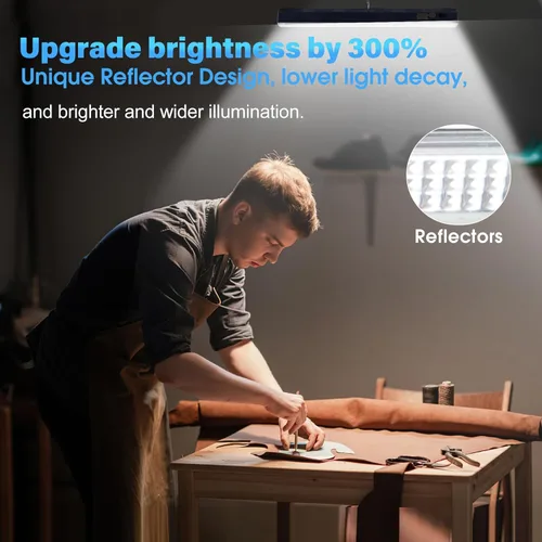 Miniatura 3 de LETOUR Barra de Luz Magnética, 11.81 pulgadas, 5000mAh 6000 Lúmenes Lámpara Portátil Recargable con 165 Bombillas LED Incorporadas, con Gancho