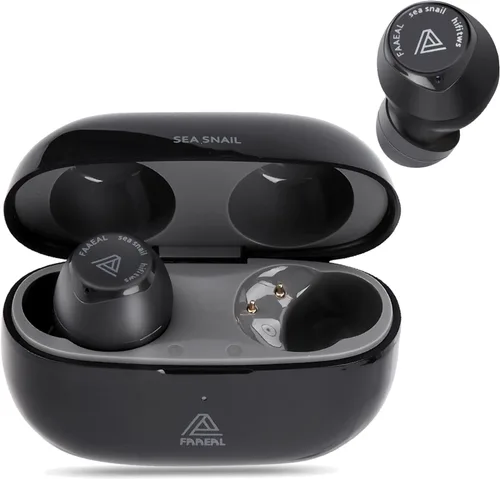 FAAEAL Auriculares inalámbricos Bluetooth 5.3 con estuche de carga inalámbrica, auriculares estéreo impermeables en el oído, micrófono integrado,
