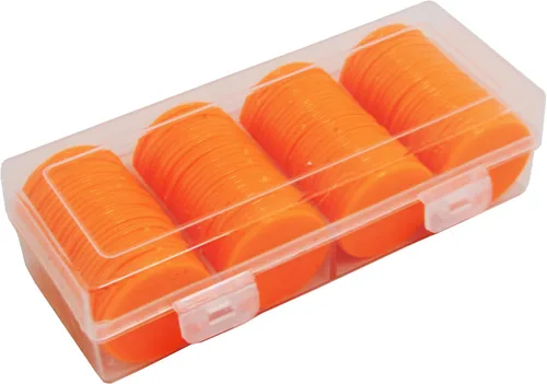 Miniatura 3 de Smartdealspro 100 unidades de 1.260 in/1.26 pulgadas de plástico opaco de aprendizaje de discos, mini fichas de juego de fichas de póquer con caja