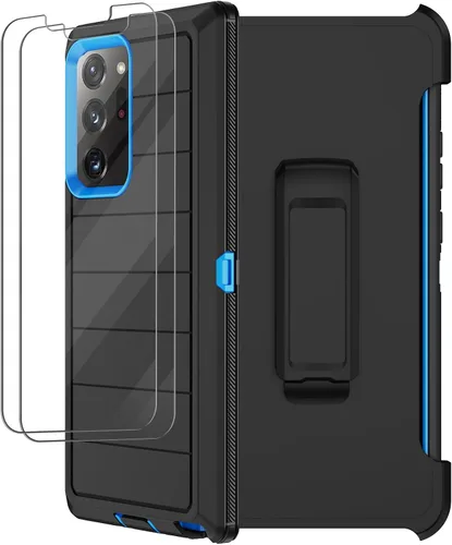 Miniatura 14 de Funda para Galaxy Note 20 Ultra con clip para cinturón, 2 protectores de pantalla, grado militar, cuerpo completo, resistente, a prueba de golpes