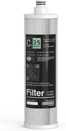 Frizzlife Cartucho de filtro de repuesto M3002 (C1) - Cartucho de filtro de bloque de carbono - 2ª etapa para SK99, SP99, SK99 NUEVO y SP99 NUEVO