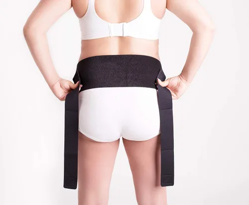 Miniatura 6 de Faja abdominal con compresión de ingle, faja para varices vulvares, hernia y dolor en el piso pélvico., S Ab talla 0-6 + S banda para ingle, Negro