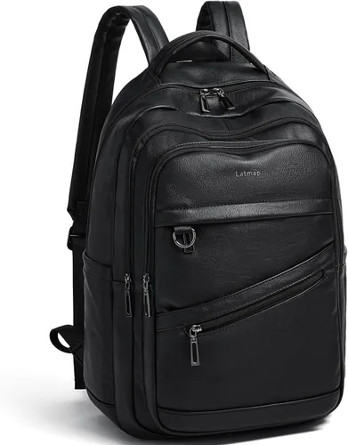 Miniatura 11 de LATMAP Mochila de 43L para mujeres y hombres - Mochila de cuero vegano, bolsa de viaje, maleta de mano, mochila universitaria, para trabajo