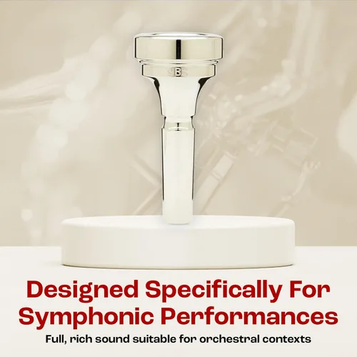 Miniatura 7 de Denis Wick Boquilla clásica de trombón bañada en plata, 5880-9BS - Diámetro trasero del barril para flujo de aire equilibrado y tono - Accesorios