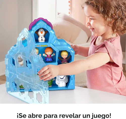 Miniatura 5 de Fisher-Price Little People - Juego de juguetes para niños pequeños Disney Frozen con castillo portátil, estuche de juego con figuras para juego