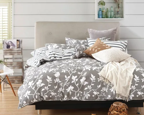 Miniatura 2 de Swanson Beddings Leafy Vines - Juego de cama de 3 piezas, 100% algodón: funda nórdica y dos fundas de almohada (tamaño King)
