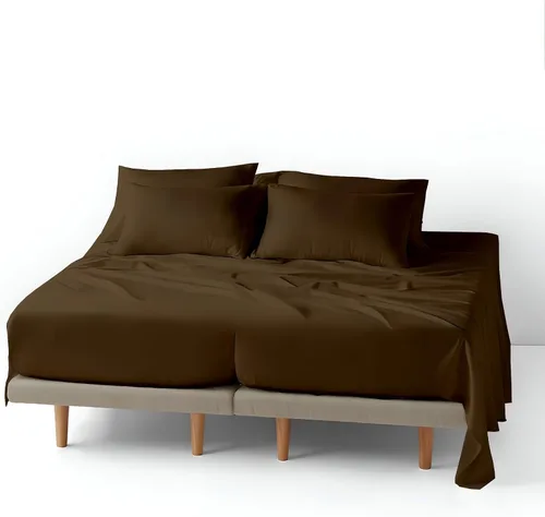 Miniatura 73 de ARlinen Juego de sábanas divididas tamaño Queen, 5 piezas, 100% algodón egipcio para camas ajustables, bolsillo profundo de hasta 16 pulgadas, juego