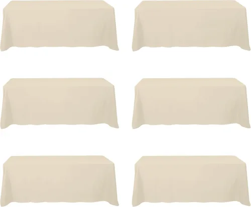 Miniatura 143 de BRILLMAX 6 Pack de Manteles Azul Marino para Mesas Rectangulares de 8 Pies 90 x 156 Pulgadas - 8 pies Mantel Rectangular a Granel de Lino