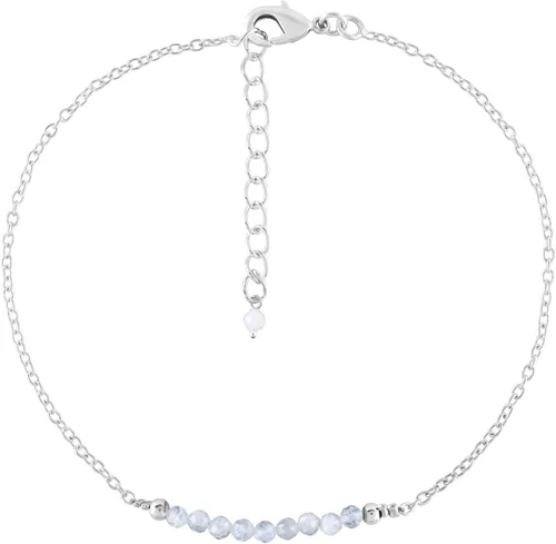 Miniatura 90 de YANARA Pulsera de tobillo para mujer, piedra de nacimiento natural, cuentas de piedras preciosas, tobillera delicada hecha a mano de 9 pulgadas +