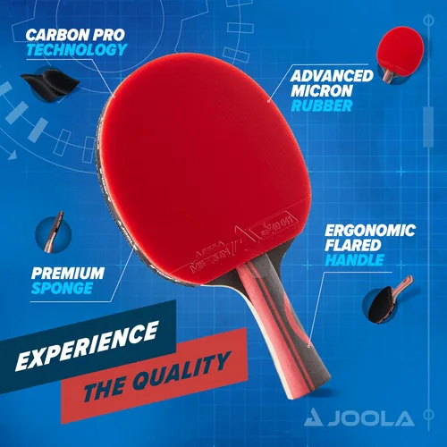 Miniatura 2 de JOOLA Infinity Edge - Tournament Performance Carbon Technology - Black Rubber on Both Sides - Competition Ready - Table Tennis Racket for Advanced