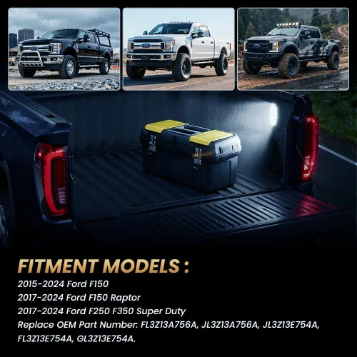 Miniatura 4 de D-Lumina luz LED para cama de camioneta con arnés de cableado compatible con Ford 2015-ACTUAL F150, 2017-ACTUAL F150 Raptor F250 F350 Super Duty