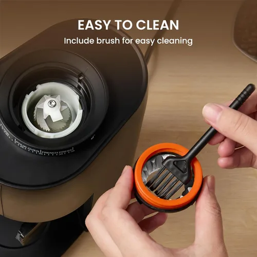 Miniatura 7 de Molinillo de café, molinillo de café eléctrico con rebabas cónicas, molinillo de granos de café eléctrico con 38 ajustes de molienda para expreso
