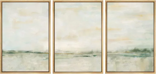 Miniatura 123 de SIGNWIN Lienzo enmarcado para pared, juego de arte abstracto de serenidad costera, ilustraciones abstractas junto al mar, arte moderno, decorativo