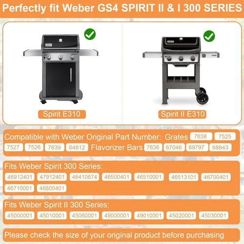 Miniatura 2 de Piezas de repuesto para parrilla GS4 Spirit II para Weber GS4 Spirit 2 Piezas de parrilla Spirit II/I Serie 300 Accesorios para parrilla Weber GS4