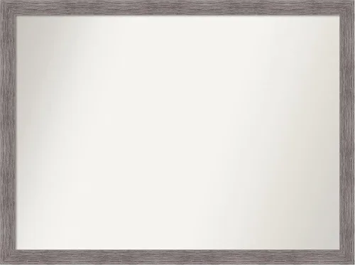 Miniatura 174 de Amanti Art Espejo de baño gris para sobre el fregadero, 31 x 48 pulgadas, espejo de tocador rectangular estrecho de color gris, marco de madera