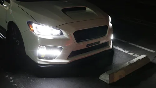 Miniatura 8 de iJDMTOY - Luces LED de circulación diurna JDM con acabado en negro piano, Carcasas de faros antiniebla LED DRL para Subaru, Blanco xenón