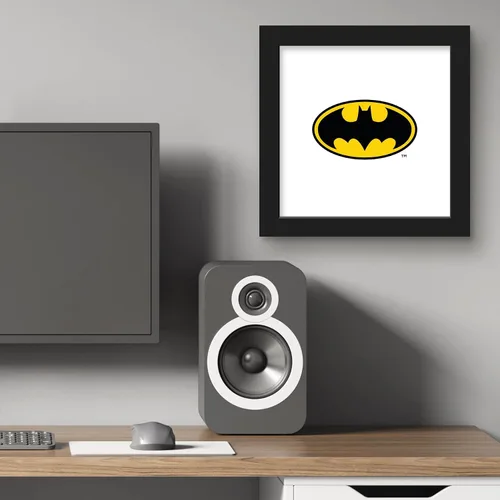 Miniatura 5 de Trends International Gallery Pops DC Comics Batman - Póster de pared con símbolo de Batman, 12 x 12 pulgadas, versión enmarcada en negro