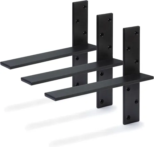 Miniatura 18 de Soporte de encimera colgante gratuito de 8 pulgadas de largo x 2.5 pulgadas de ancho, paquete de 2 soportes de estante de pared flotante oculto