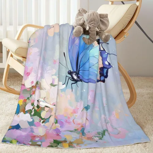 Miniatura 16 de Manta de bebé con flores de margaritas moradas para primavera para niño o niña, recién nacido, 30x40 pulgadas, mantas para cochecito, cuna