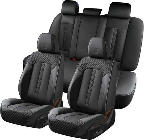 Miniatura 22 de Doogo Fundas de asiento de automóvil, fundas de asiento delantero para automóviles, protector universal de asiento de automóvil, fundas de asiento