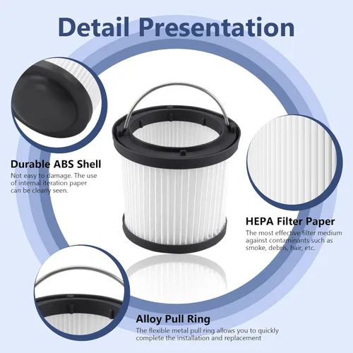 Miniatura 5 de Paquete de 4 filtros de repuesto PVF110 para aspiradoras de mano Black and Decker PHV1810, PHV1210, PHV1410, BDH2000PL, BDH2020FLFH, BDH1620FLFH