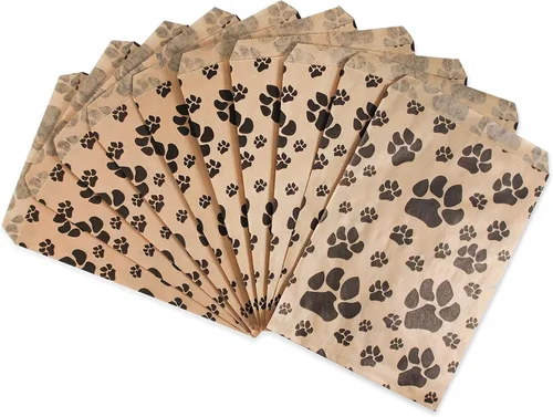 Miniatura 5 de CuteBox Pawprint - Bolsas de regalo de papel plano Kraft para manualidades, recuerdos de fiesta, venta al por menor, mercancía, ferias comerciales