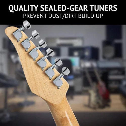 Miniatura 6 de LyxPro Guitarra eléctrica de 30 pulgadas, serie TL, cuerpo de madera de Paulownia de tamaño completo, golpeador de 3 capas, cuello en forma de C
