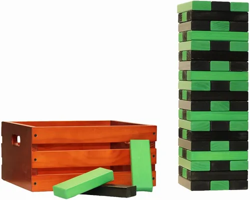 Miniatura 44 de Tailgating Pros Maderas gigantes de primera calidad con caja manchada: ¡elige los colores de tu equipo! Juego gigante para patio al aire libre