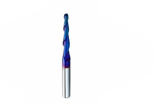 Miniatura 6 de 2 piezas de punta de bola de 1 grado cortador fresadora CNC fresadora espiral herramienta de fresado con revestimiento azul nano 1/8 diámetro