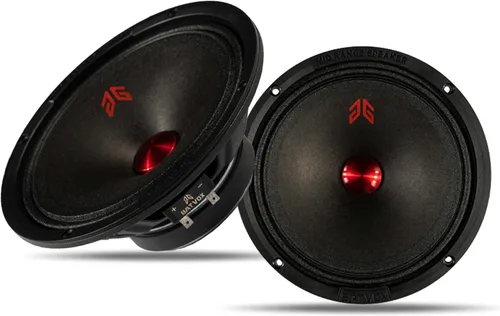 Miniatura 20 de MX80P1 - Altavoz de rango medio de 8 pulgadas, tapa antipolvo roja, 480 W máximo, 4 ohmios, altavoces de puerta de audio de alta calidad para coche